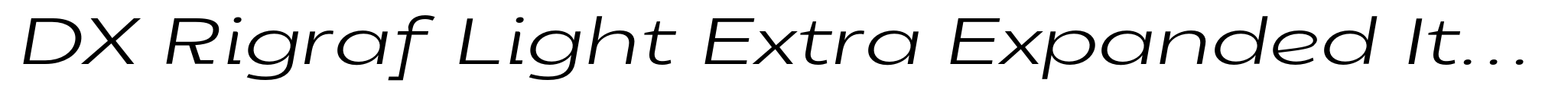 DX Rigraf Light Extra Expanded Italic image